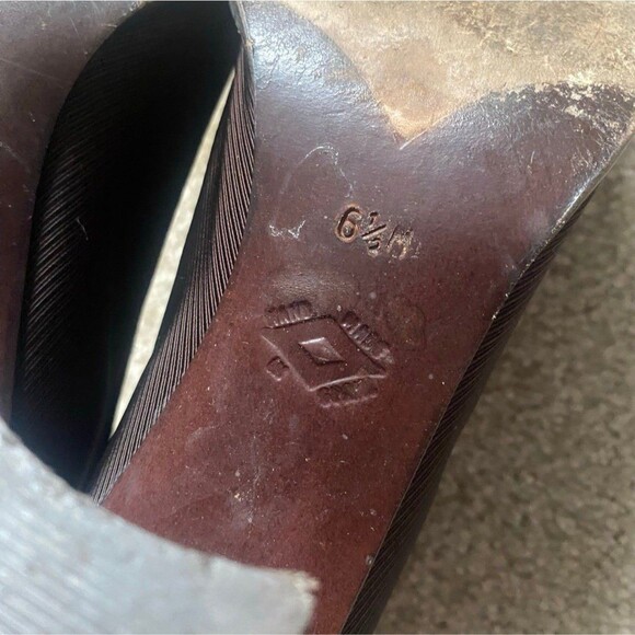 Donald J. Pilner Brown/Maroon Heeled Boots Size 6.5 Made in Spain - Picture 6 of 12